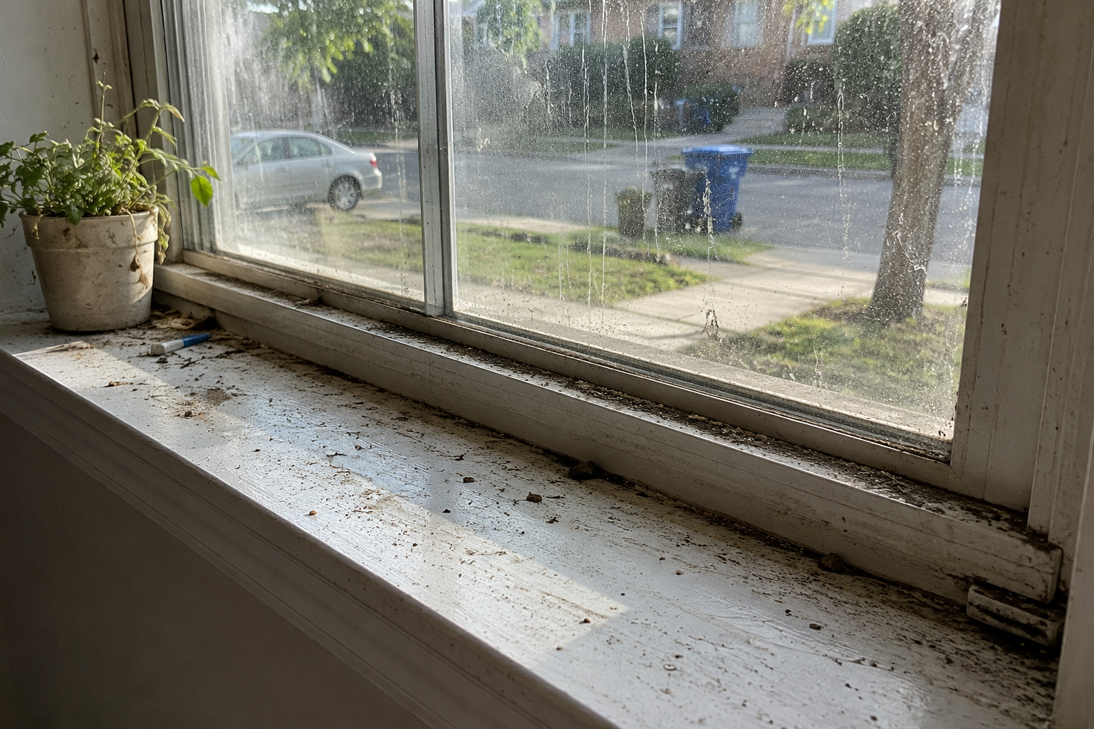 Window after professional deep cleaning